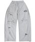 디스트로이드 사이드 턱 스웨트팬츠 (그레이)