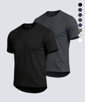 [2pack] 클래식 머슬핏 무지 티셔츠