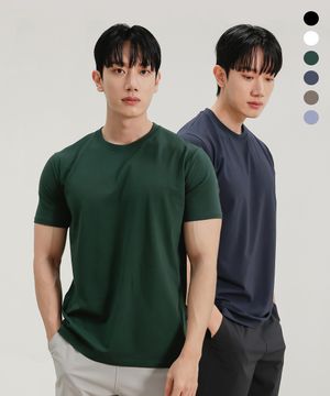 [2pack] 스탠다드 머슬핏 무지 반팔 티셔츠