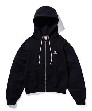 EVERYDAY AECA CLOVER ZIP UP HOODIE-BLACK