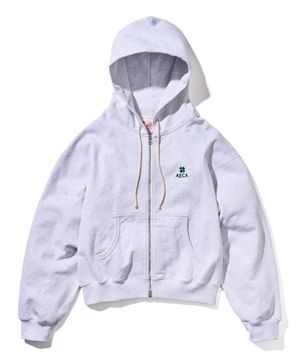 EVERYDAY AECA CLOVER ZIP UP HOODIE-LIGHT GREY