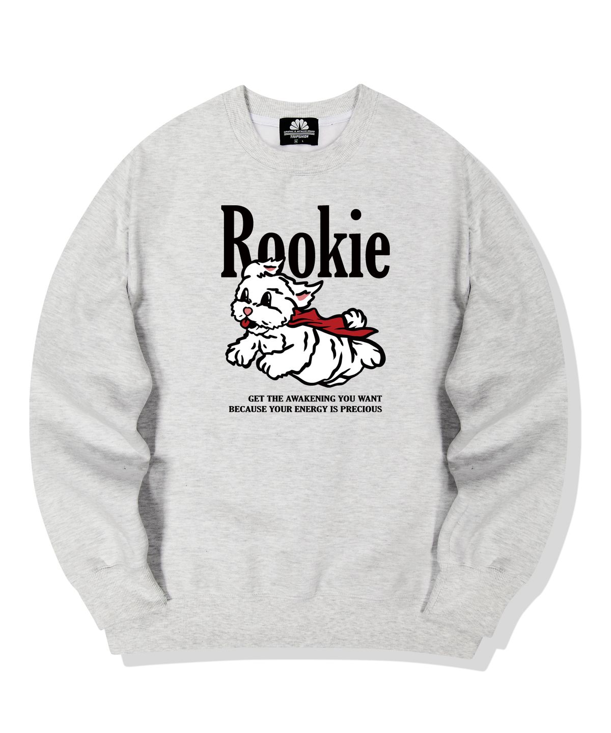 트립션(TRIPSHION) ROOKIE MALTESE GRAPHIC 크루넥 - 화이트