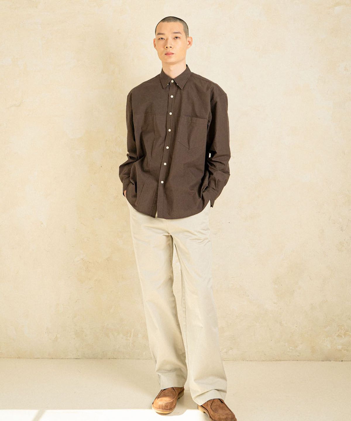 아우로(OURO) BASIC CHINO PANTS [ FOG GRAY ]