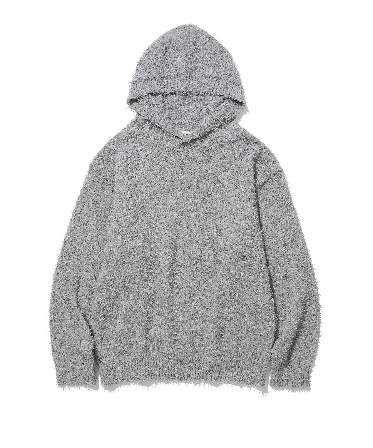 니티드(KNITTED) 테일 후디 니트 GREY