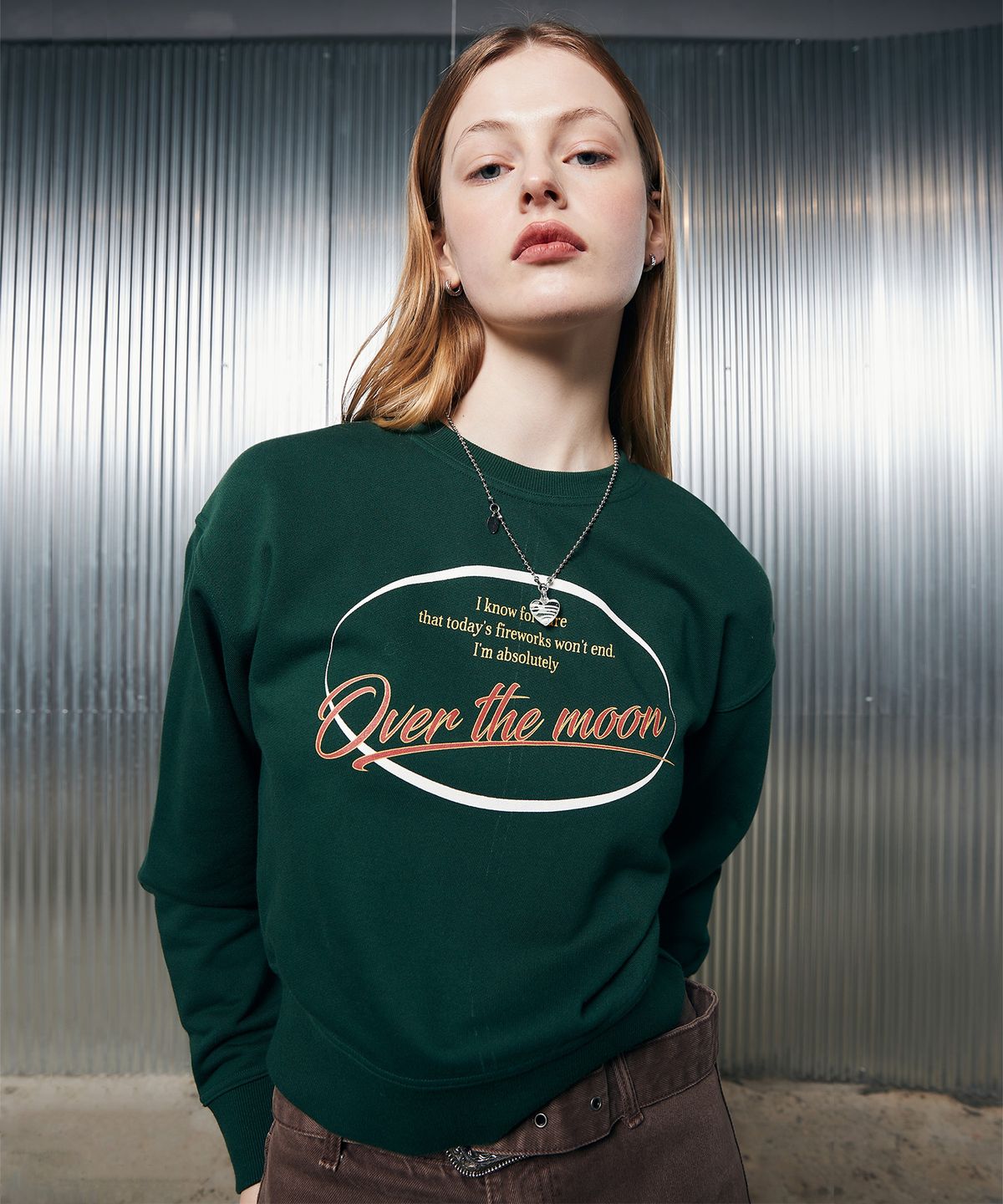라티젠(LARTIGENT) L2 CIRCLE OVER SWEATSHIRT(GREEN)