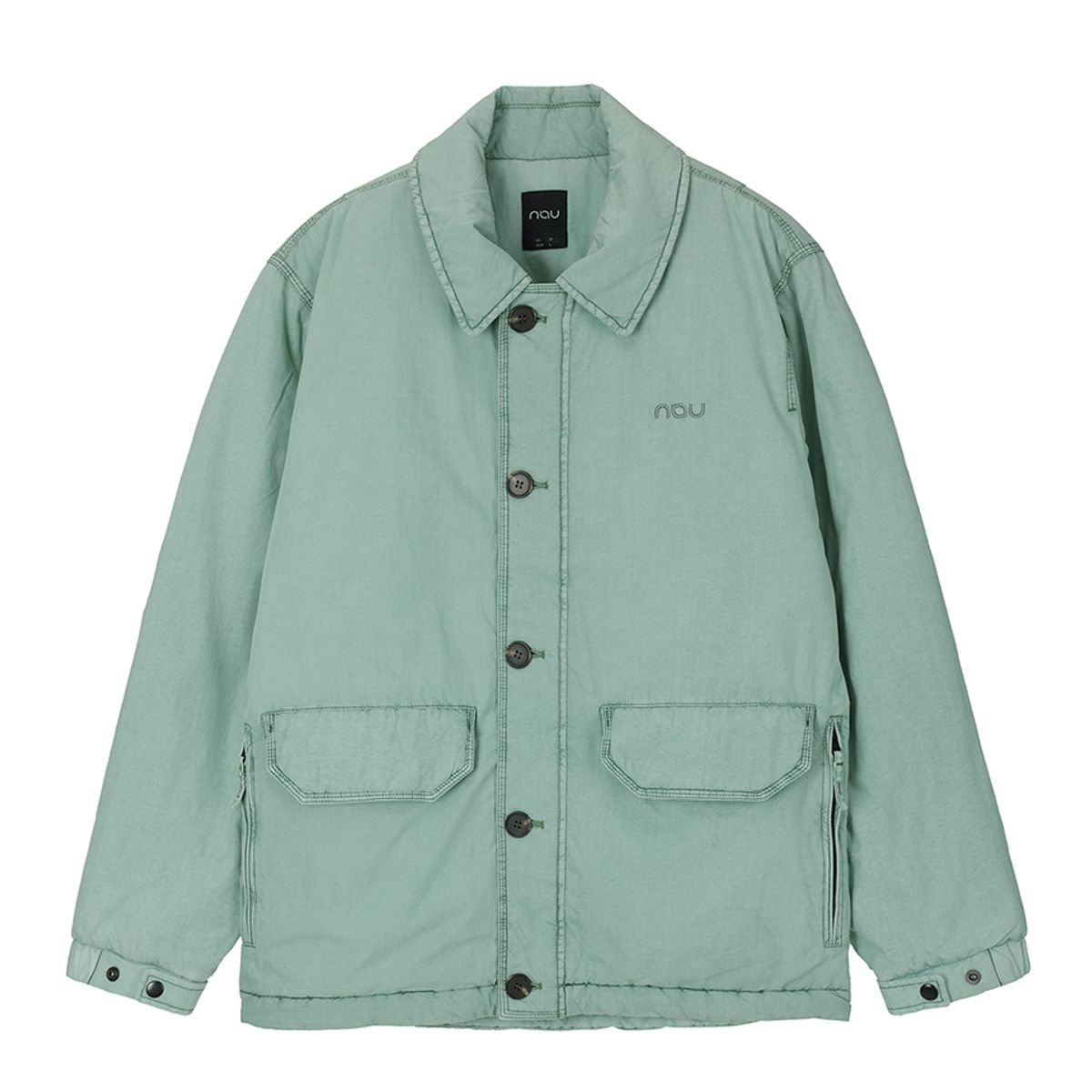 나우(nau) 가먼트다잉 패딩 점퍼 Grayish Green