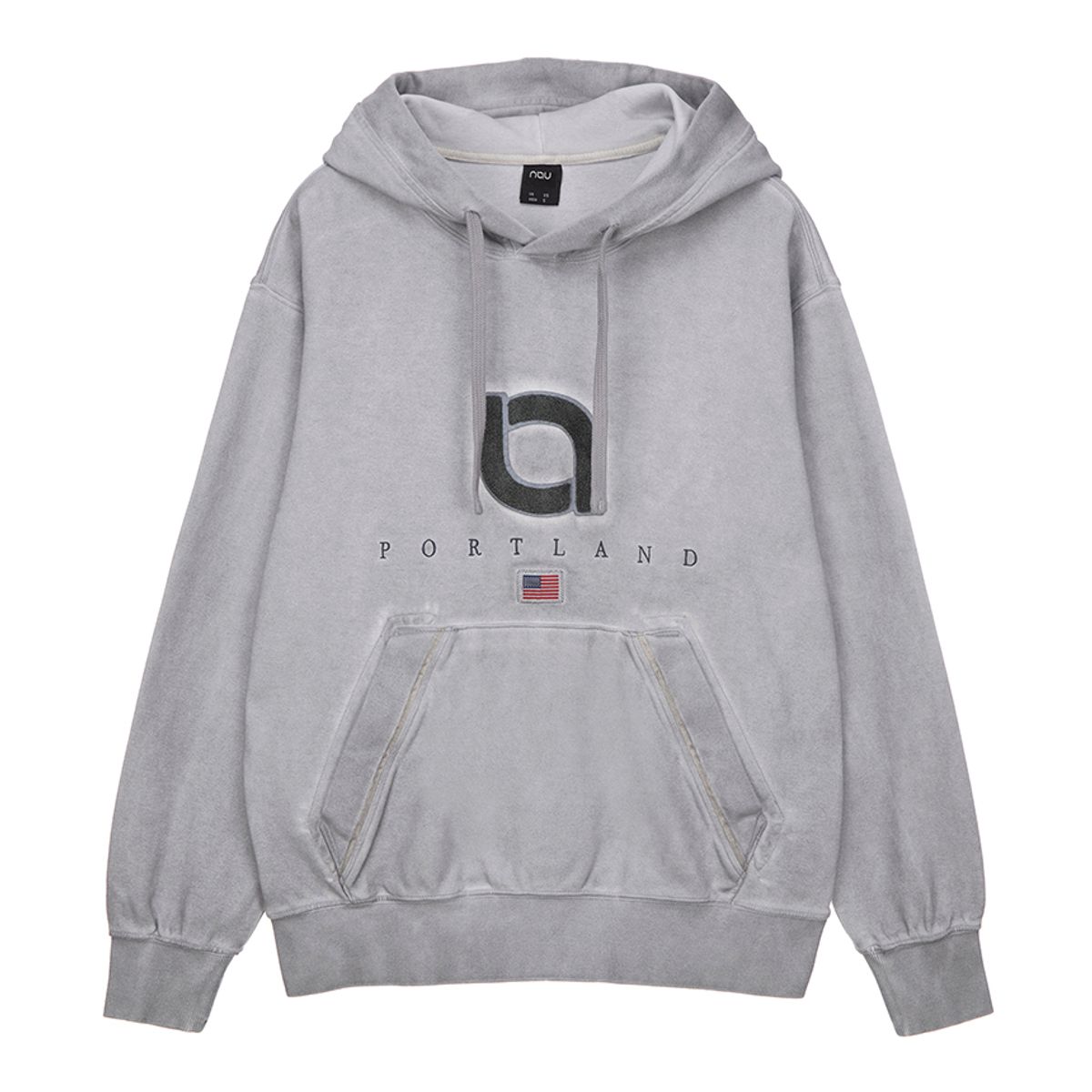 나우(nau) 가먼트다잉 포틀랜드 스웻 후드 티 Light Gray