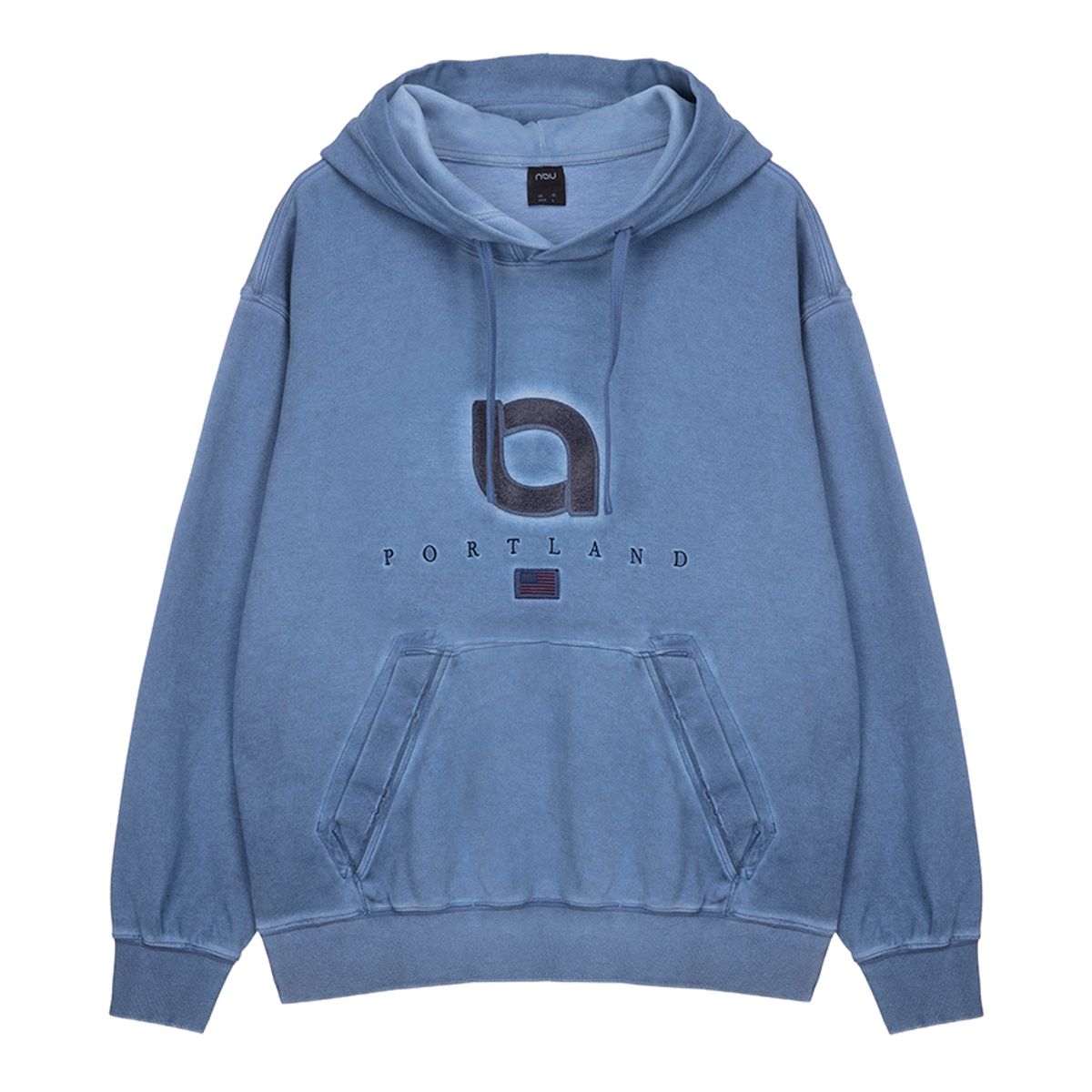 나우(nau) 가먼트다잉 포틀랜드 스웻 후드 티 Grayish Blue