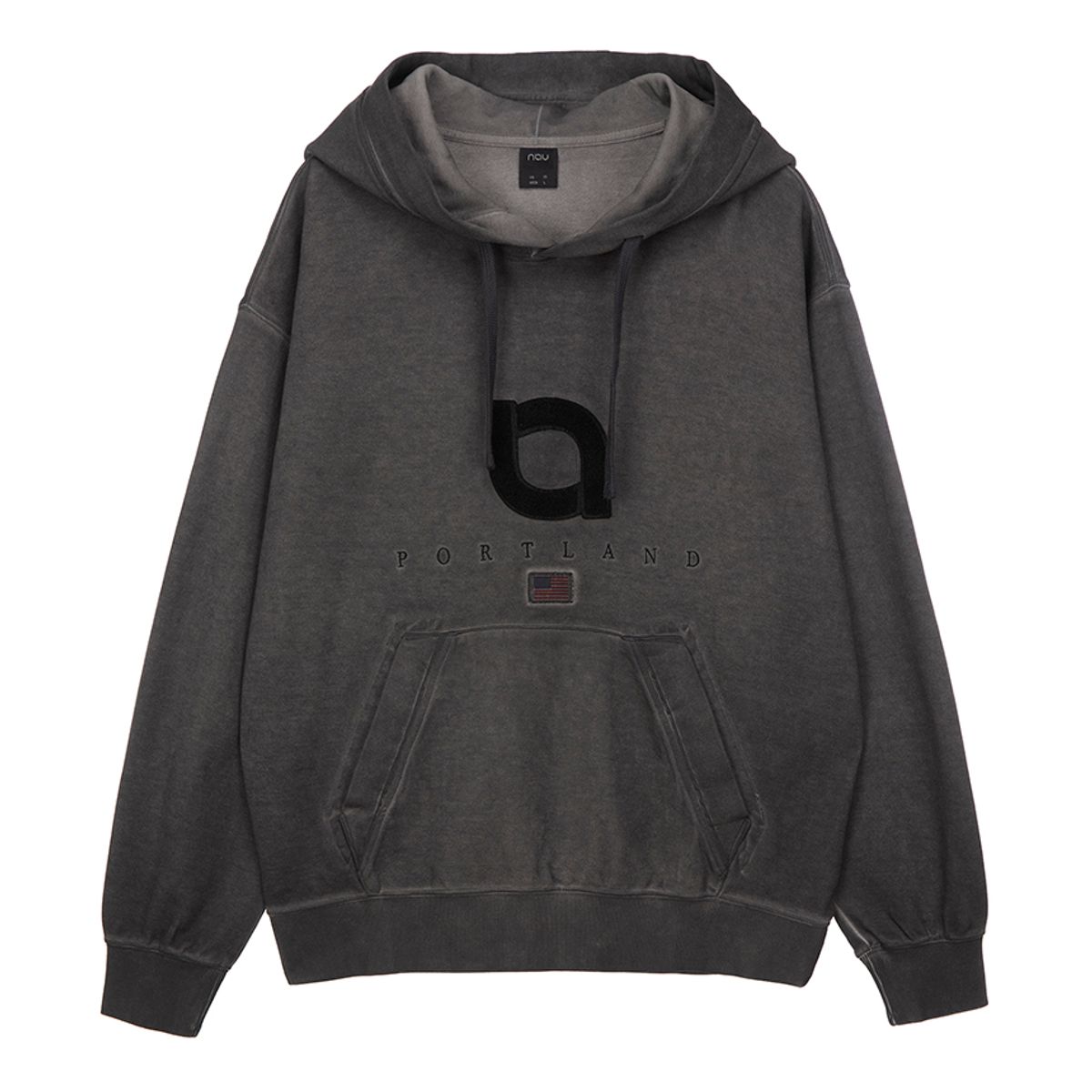 나우(nau) 가먼트다잉 포틀랜드 스웻 후드 티 Dark Gray