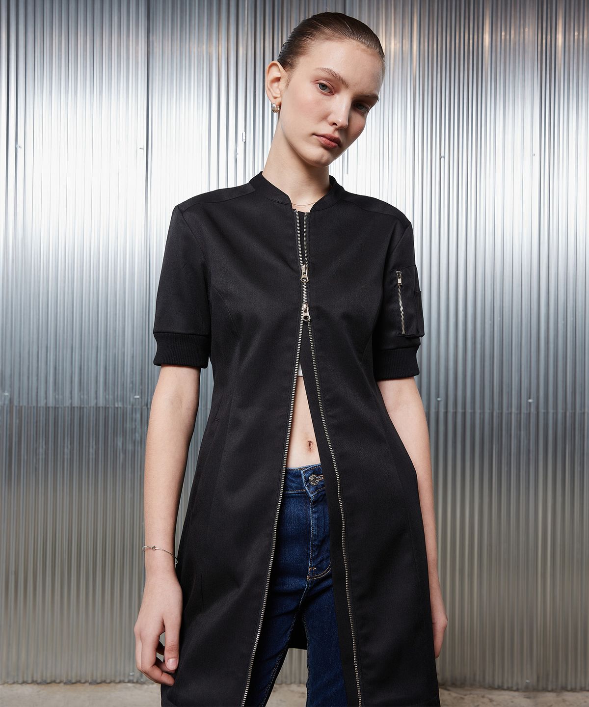 라티젠(LARTIGENT) L2 ZIP UP DRESS(BLACK)