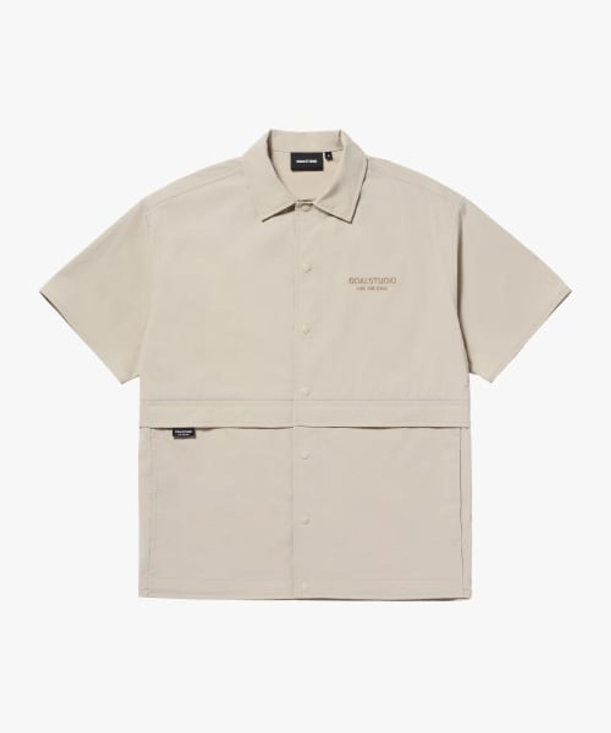 골스튜디오(GOALSTUDIO) STRETCH NYLON SHIRTS-LIGHT BEIGE