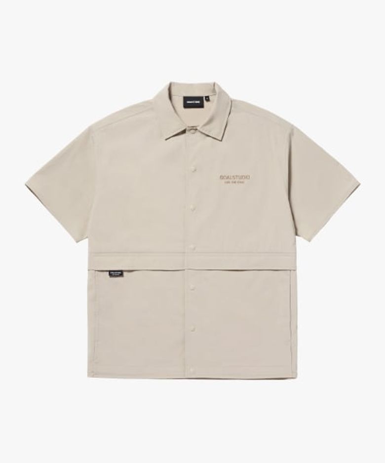 STRETCH NYLON SHIRTS-LIGHT BEIGE