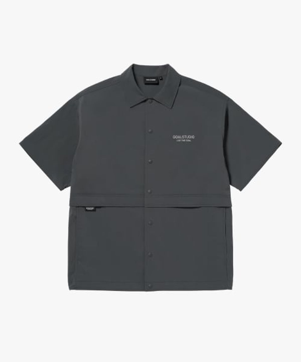골스튜디오(GOALSTUDIO) STRETCH NYLON SHIRTS-CHARCOAL