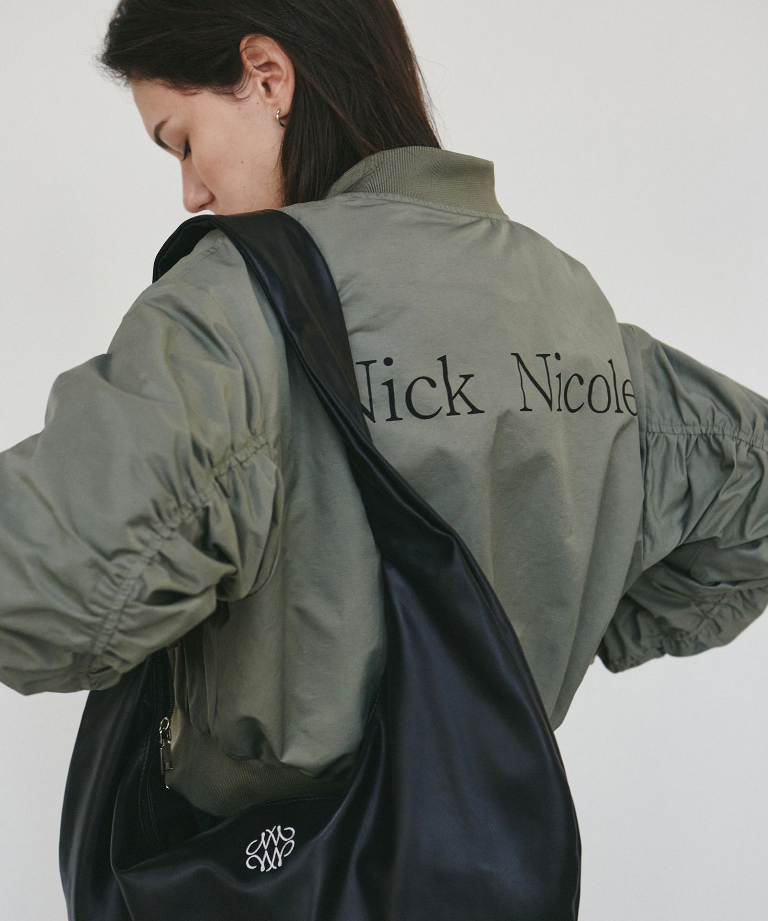 23SS●NICK NICOLE●NICOLE VOLUME BOMBER BLOUSON ジャケット MUSINSA公式 | NICK&NICOLE NICOLE VOLUME BOMBER BLOUSON_KHAKI
