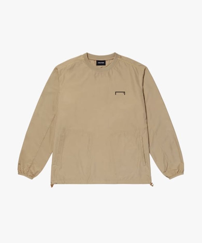 AIR THROUGH LONG SLEEVE WIND PULLOVER-BEIGE