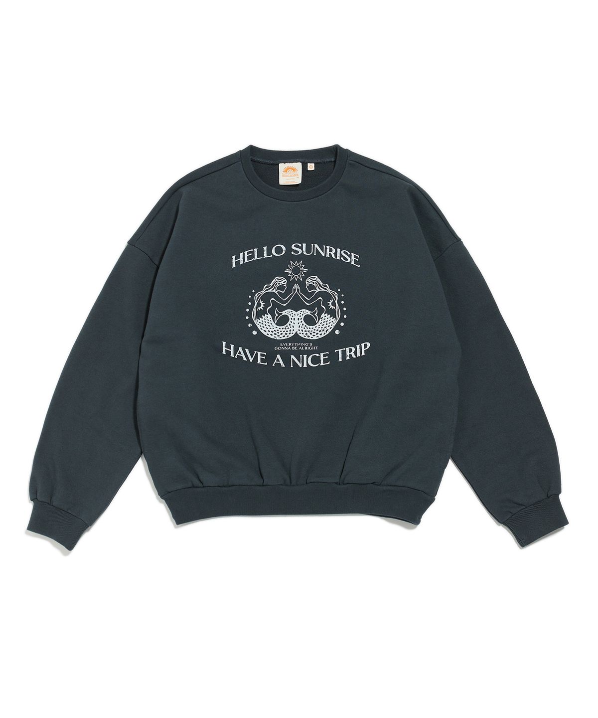 헬로 선라이즈(HELLO SUNRISE) HS Mermaid Logo Sweatshirt (Charcoal)