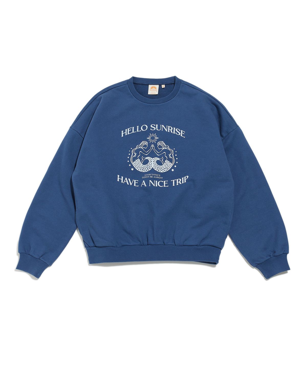 헬로 선라이즈(HELLO SUNRISE) HS Mermaid Logo Sweatshirt (Vintage Blue)