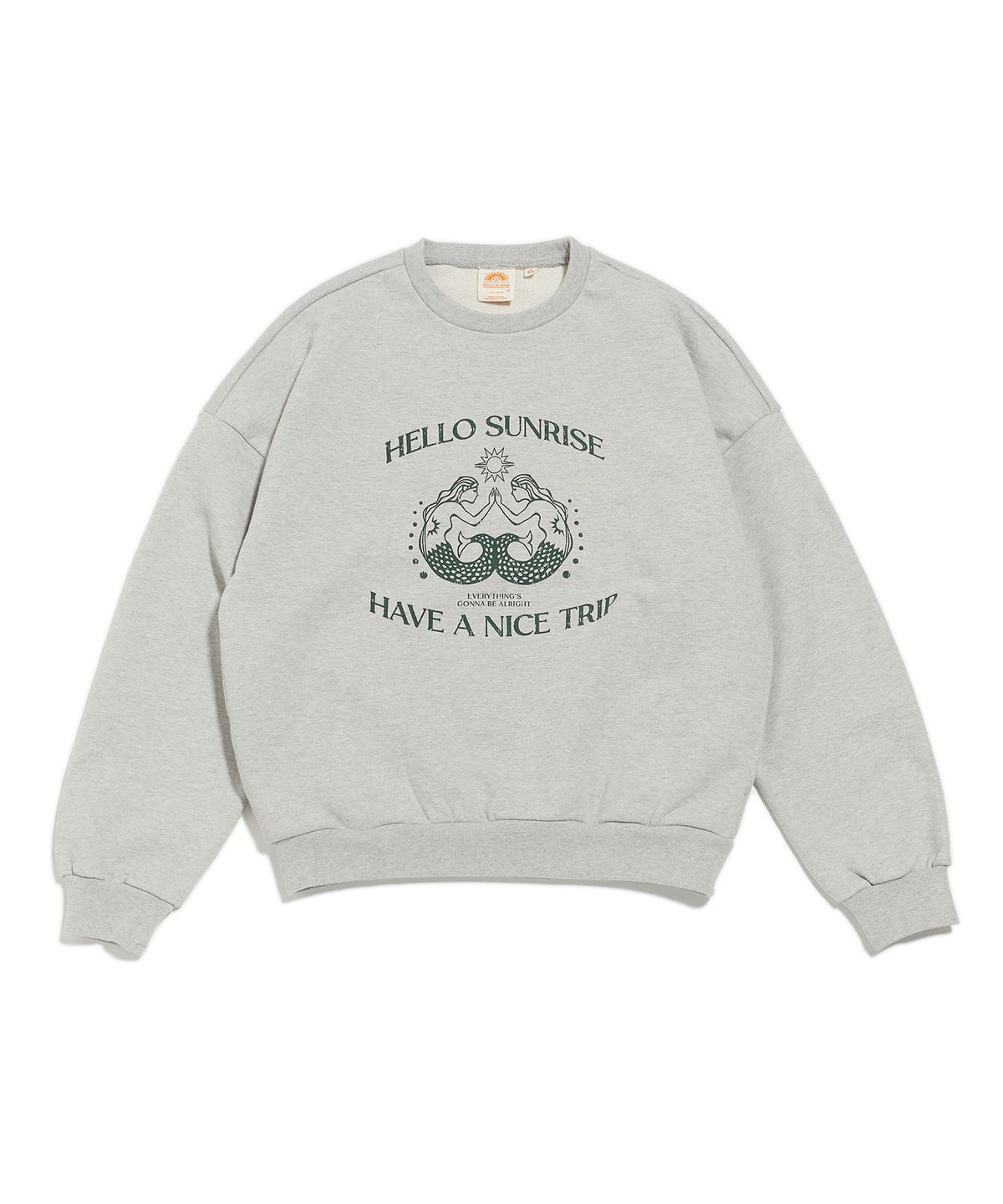 헬로 선라이즈(HELLO SUNRISE) HS Mermaid Logo Sweatshirt (Melange)