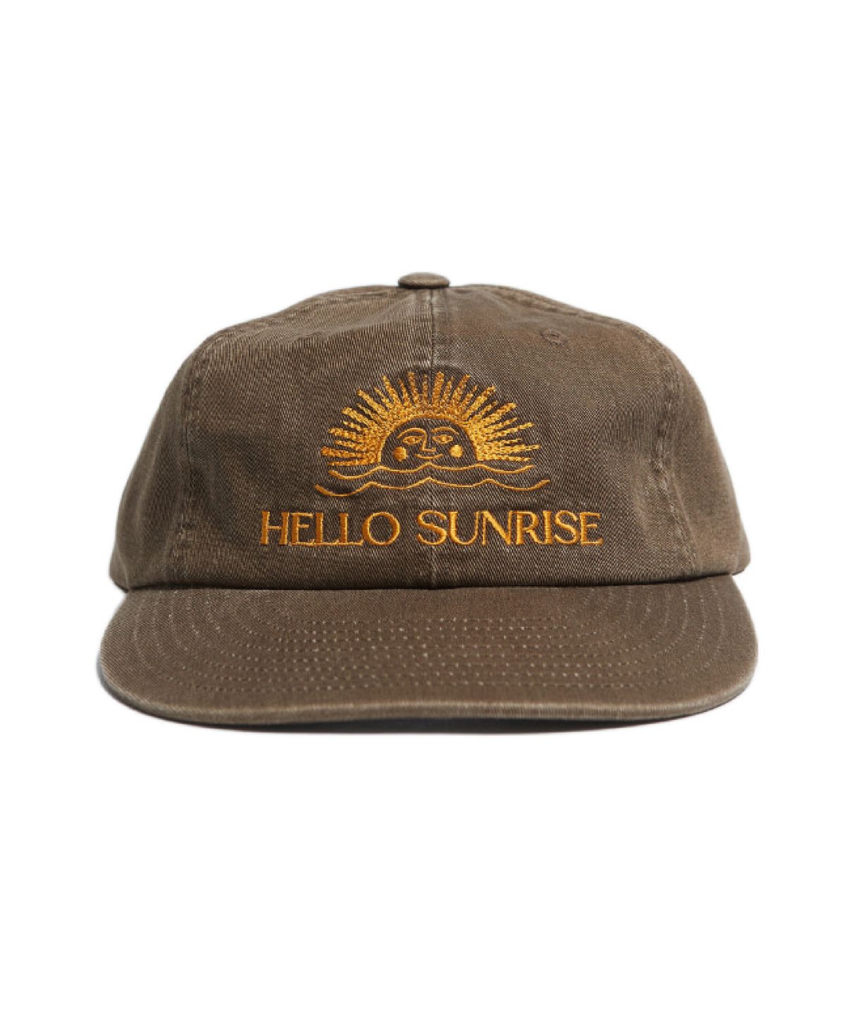 헬로 선라이즈(HELLO SUNRISE) Washed OG Logo 6panel Cap (Brown)