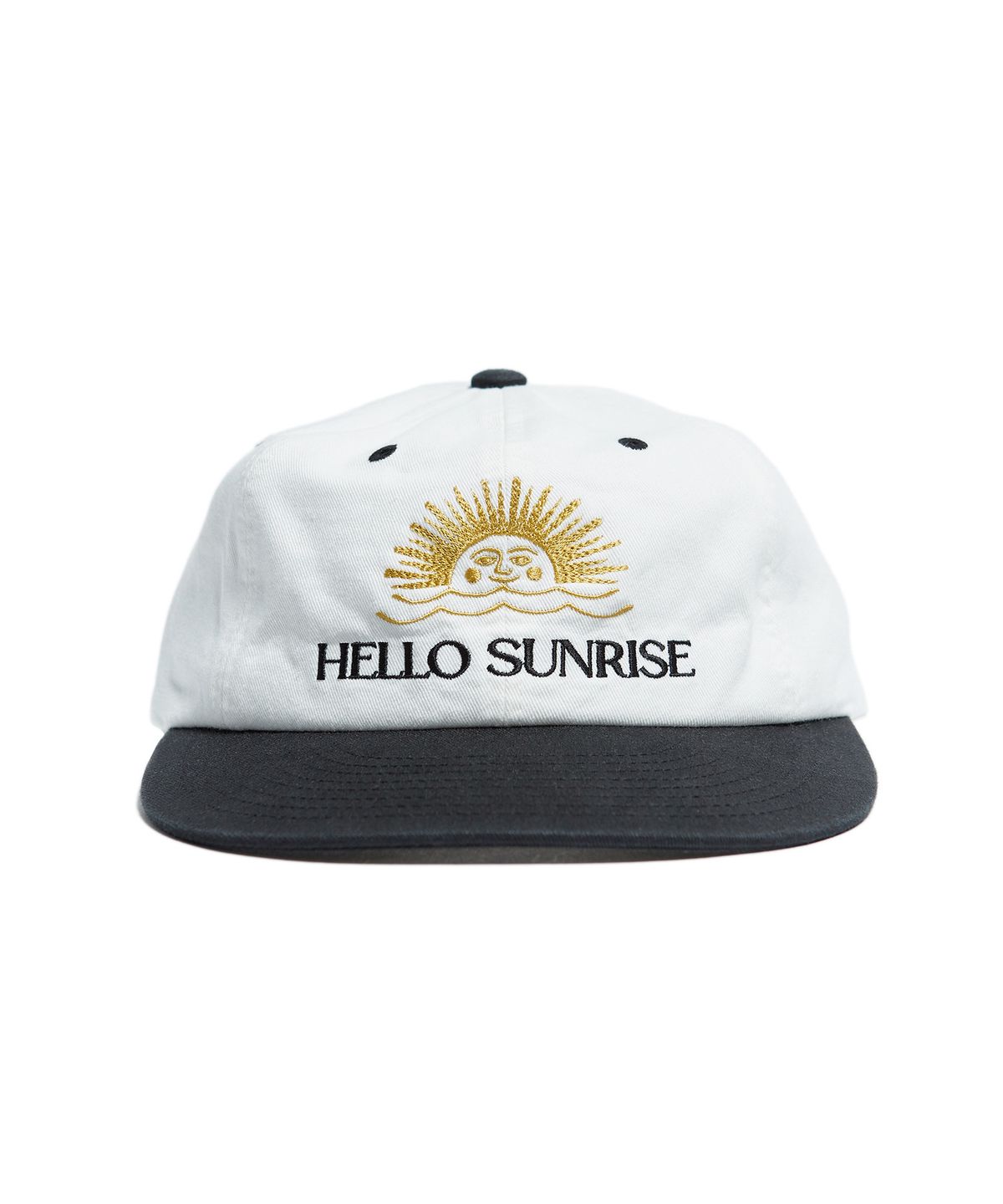 헬로 선라이즈(HELLO SUNRISE) Two Tone Washed OG Logo 6panel Cap (Off White & Black)