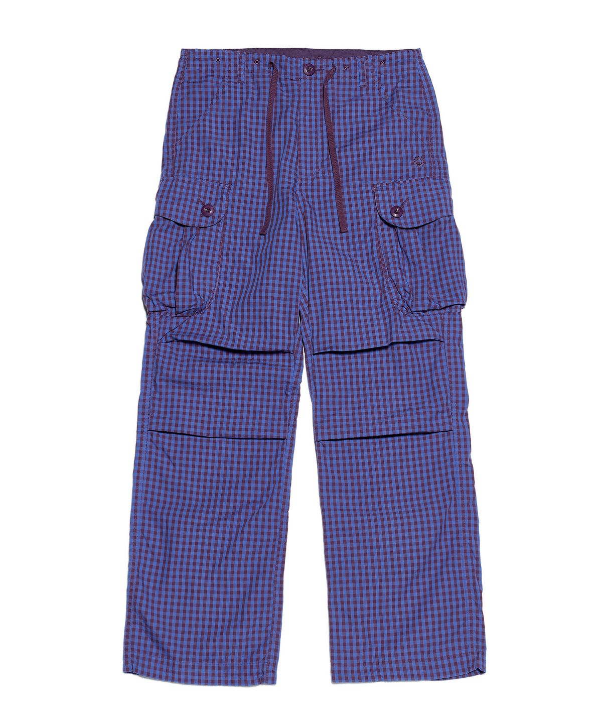 헬로 선라이즈(HELLO SUNRISE) Parachute Cargo Pants (Purple Check)