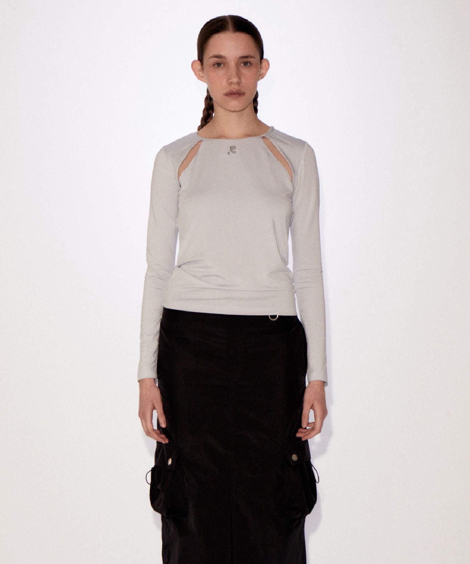 ☆人気☆【Rest&Recreation】☆RR UNBALANCE SLEEVE TO.P☆ ☆韓国人気☆Rest & Recreation☆RR UNBALANCE SLEEVE TOP (Rest