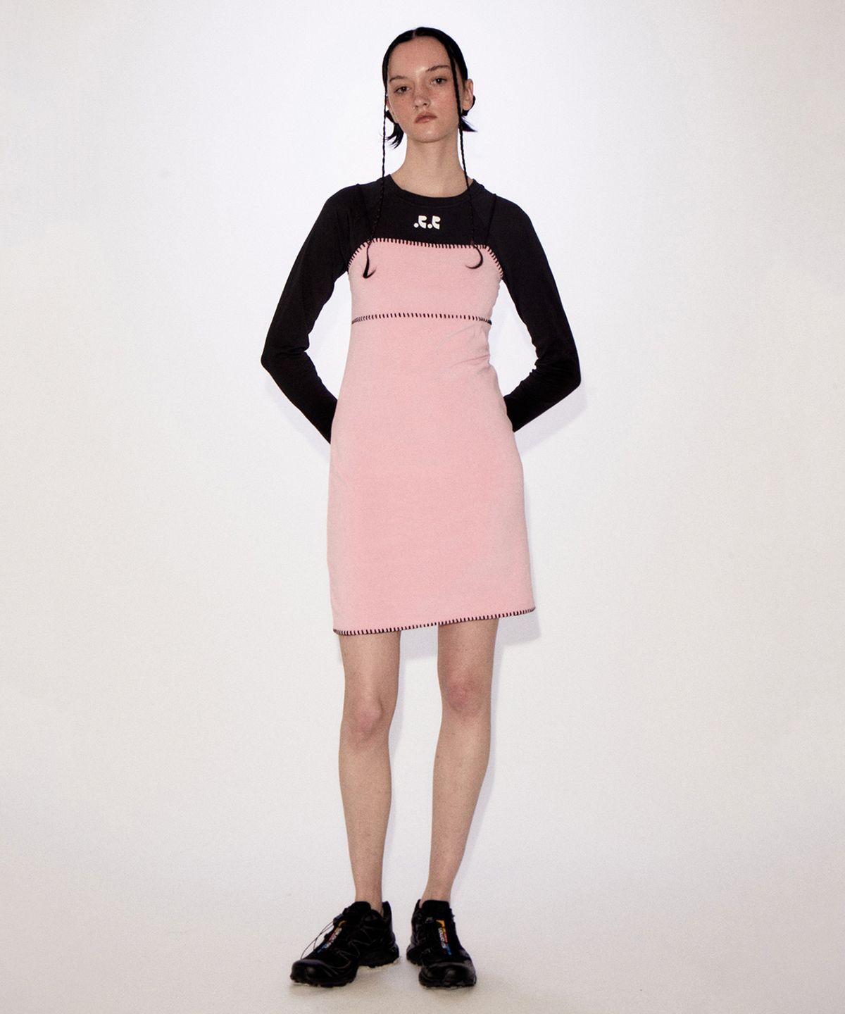 레스트앤레크레이션(REST&RECREATION) RR STITCH TERRY MINI DRESS PINK