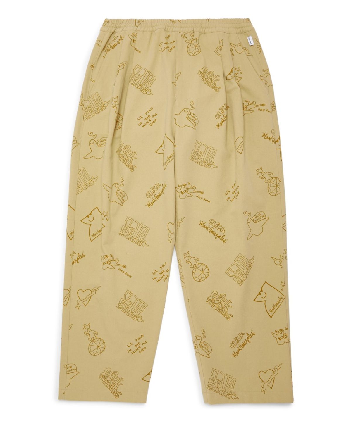 마크곤잘레스(MARK GONZALES) ALLOVER PRINT TWILL EASY PANT - BEIGE