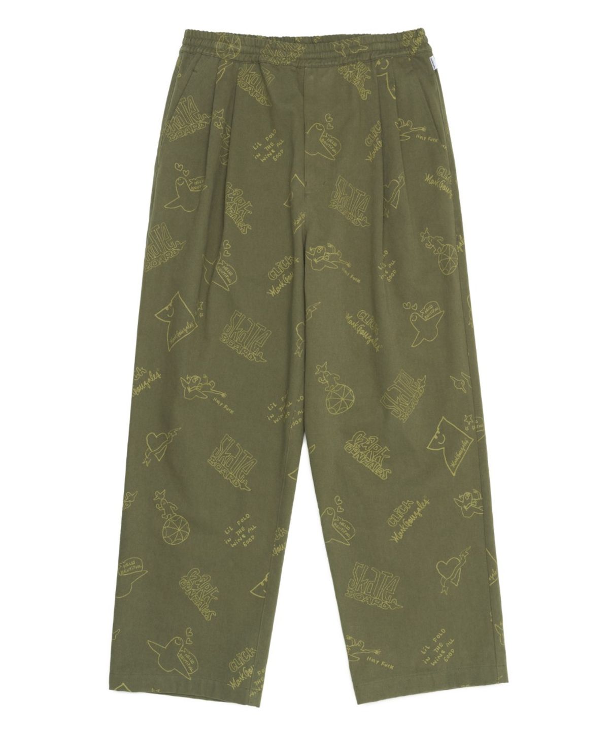 마크곤잘레스(MARK GONZALES) ALLOVER PRINT TWILL EASY PANT - KHAKI