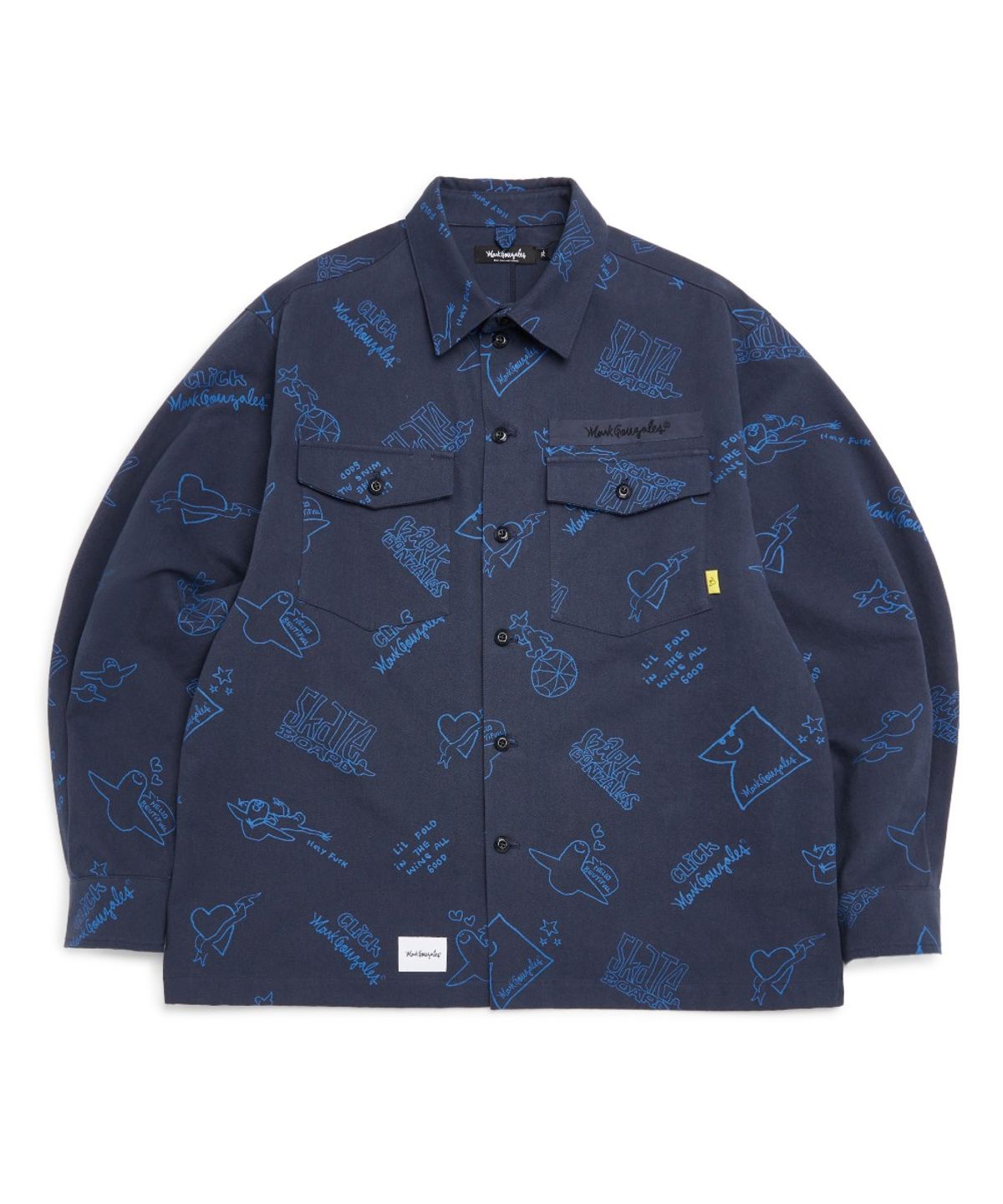 마크곤잘레스(MARK GONZALES) ALLOVER PRINT TWILL WORK JACKET - NAVY