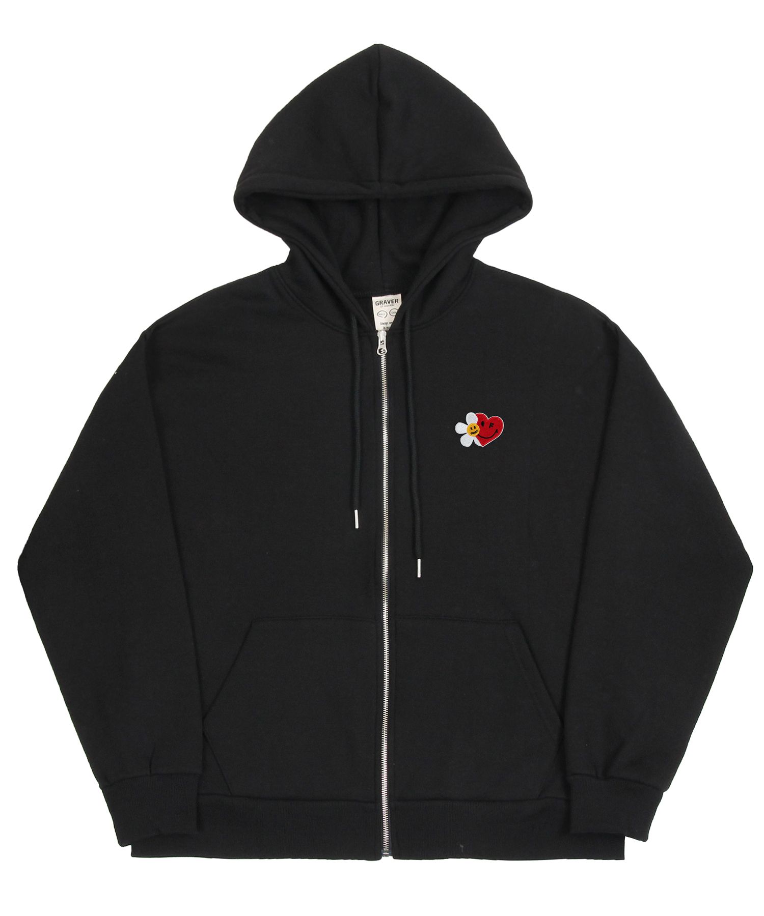 【GRAVER】25SS★ Flower Heart Sweatshirt MUSINSA | GRAVER [UNISEX] Flower Heart Half Smile