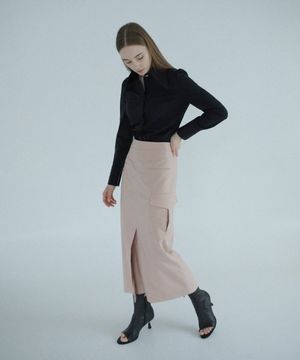 POCKET MAXI SKIRT / PINK