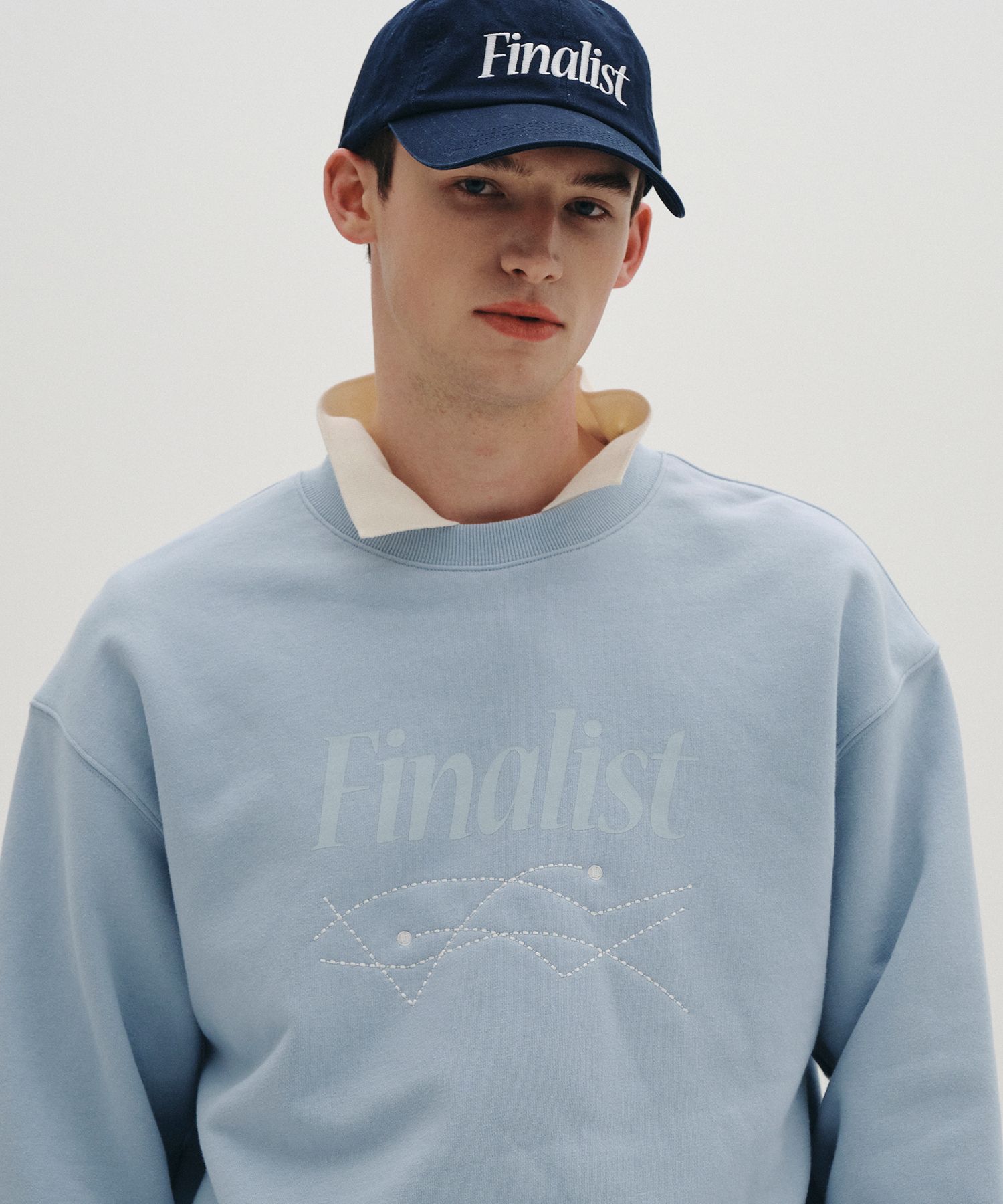[Clove]★Finalist Logo Sweatshirt MUSINSA | CLOVE [23SS clove] Finalist Logo Sweatshirt (Sky Blue)