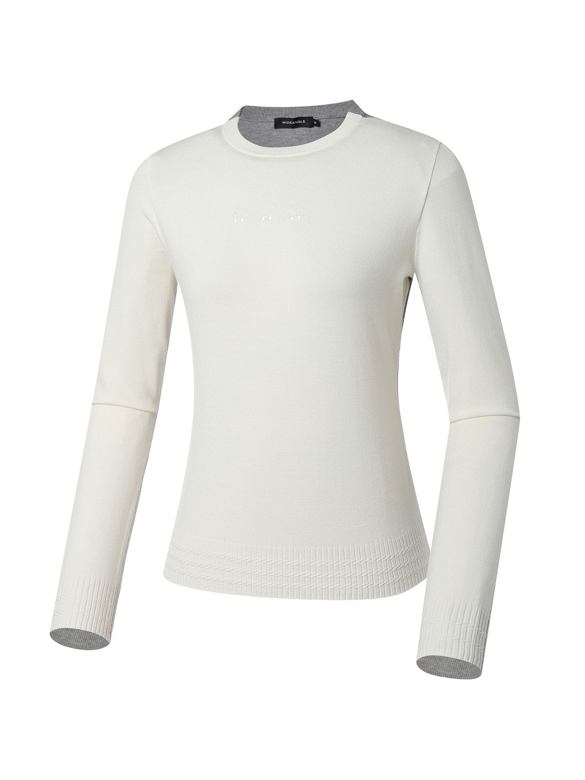 와이드앵글(WIDEANGLE) WG 멀티 컬러 라운드 스웨터 L_Light Beige