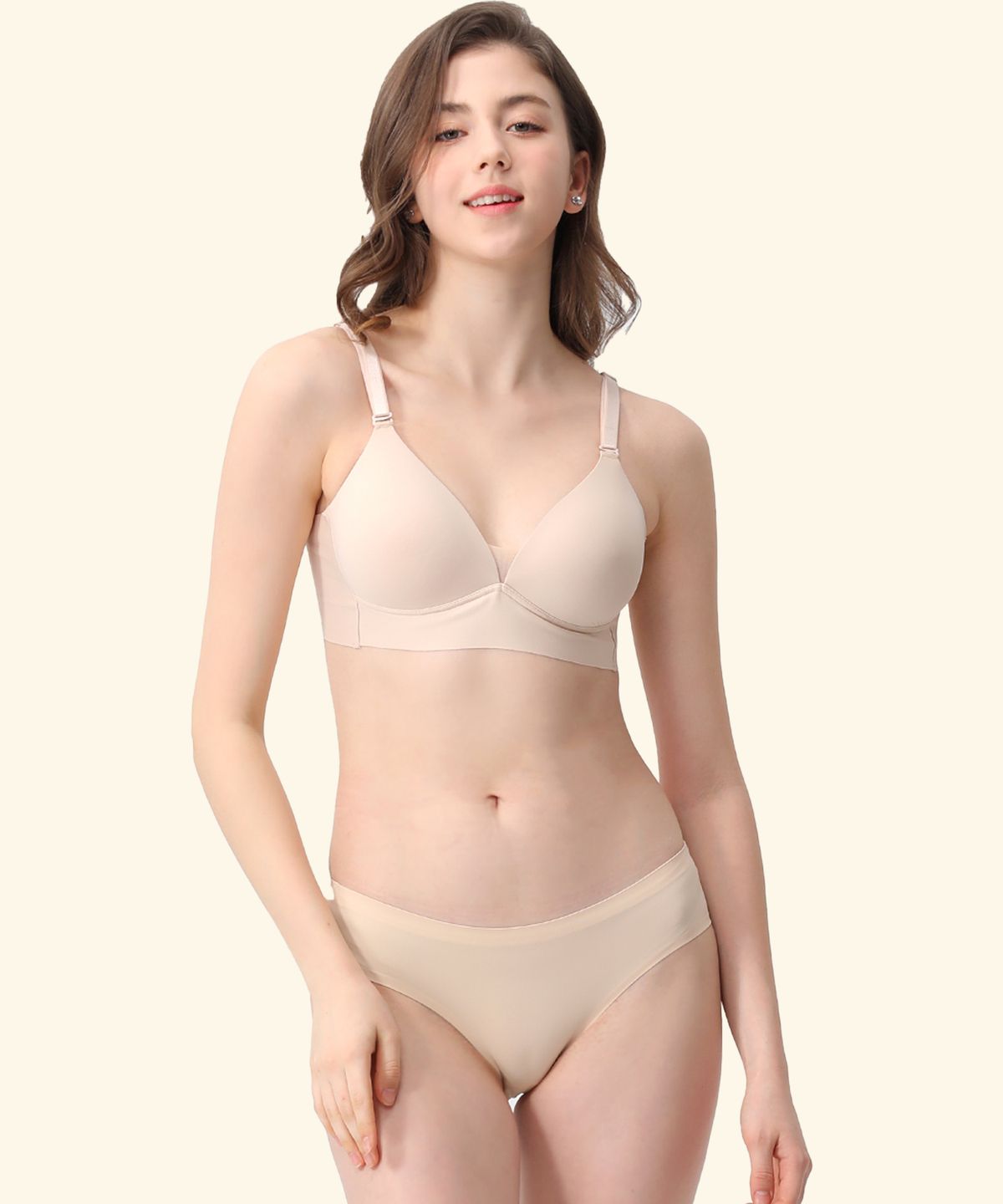 댑(DAB) 퓨징 노와이어 V컷 C/D 브라팬티세트