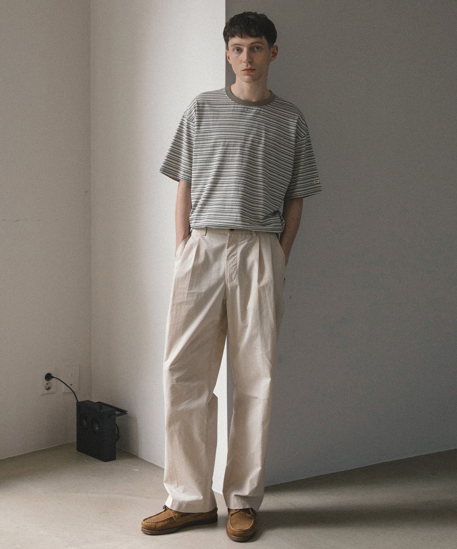 MUSINSA | ANOTHER OFFICE Santiago Officer Pants (Oat Milk)