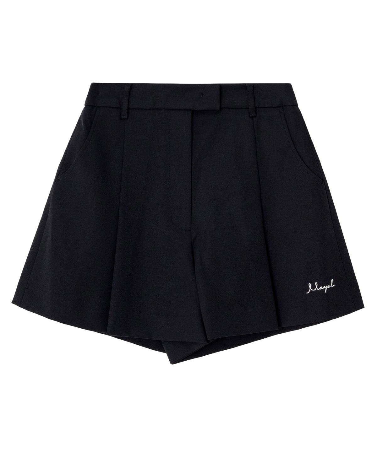 마욜(MAYOL) 주름 팬츠_블랙