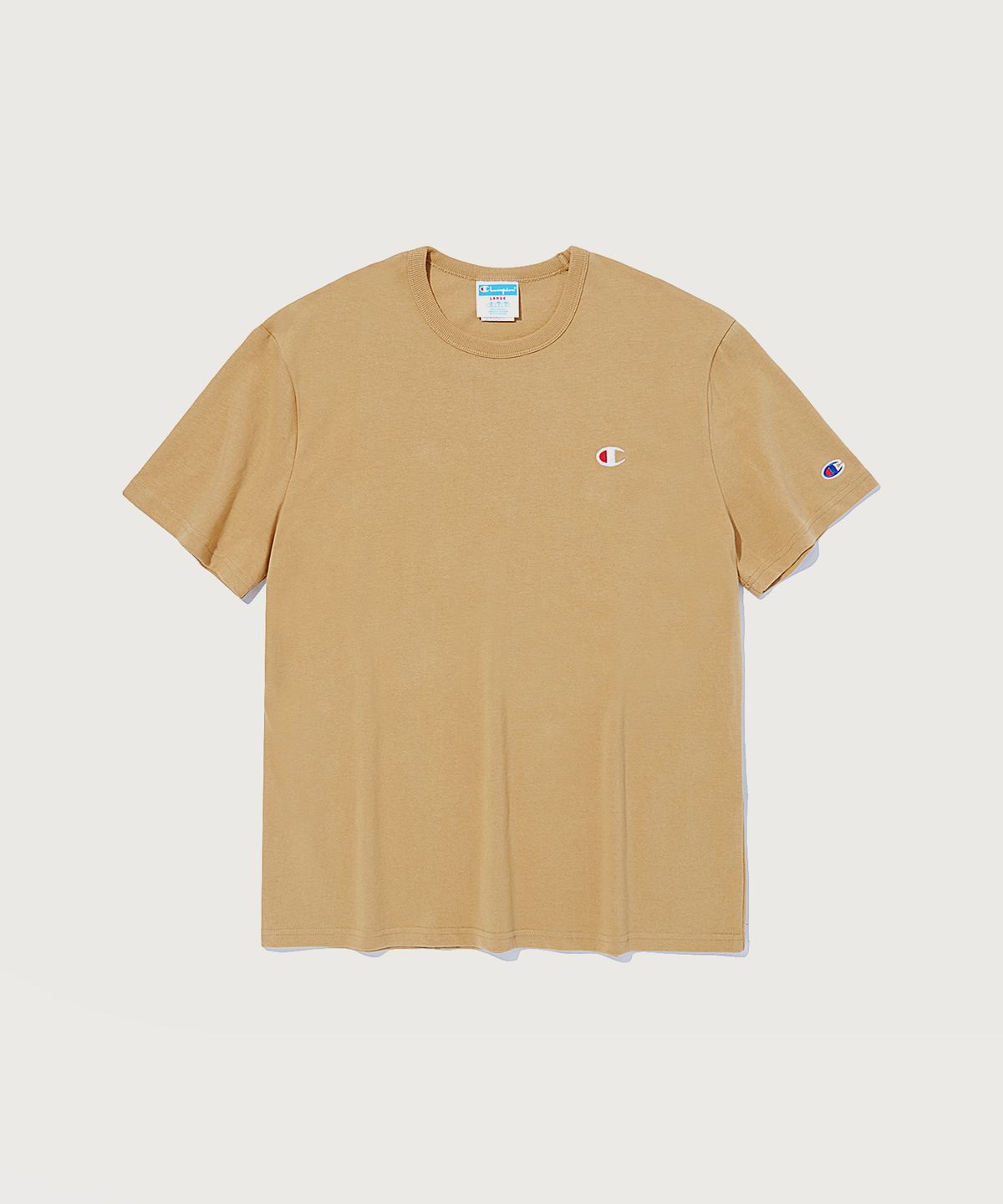 챔피온(CHAMPION) C로고 헤리티지 반팔 티셔츠 Dark Beige