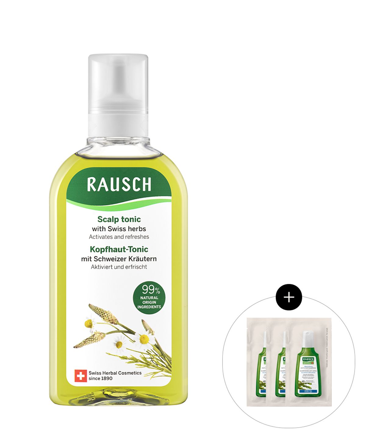 라우쉬(RAUSCH) 스위스 허벌 헤어 토닉 200ml+사셰3매