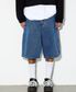블루베이스 버뮤다 와이드 데님 숏팬츠 딥블루