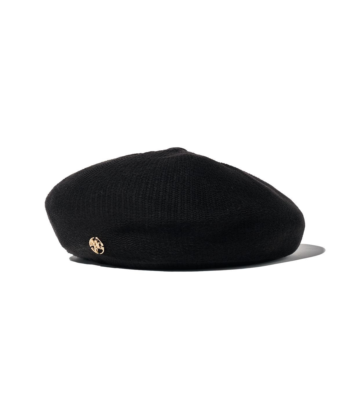 마리떼 프랑소와 저버(MARITHÉ + FRANҪOIS GIRBAUD) METAL CIRCLE LOGO KNIT BERET black
