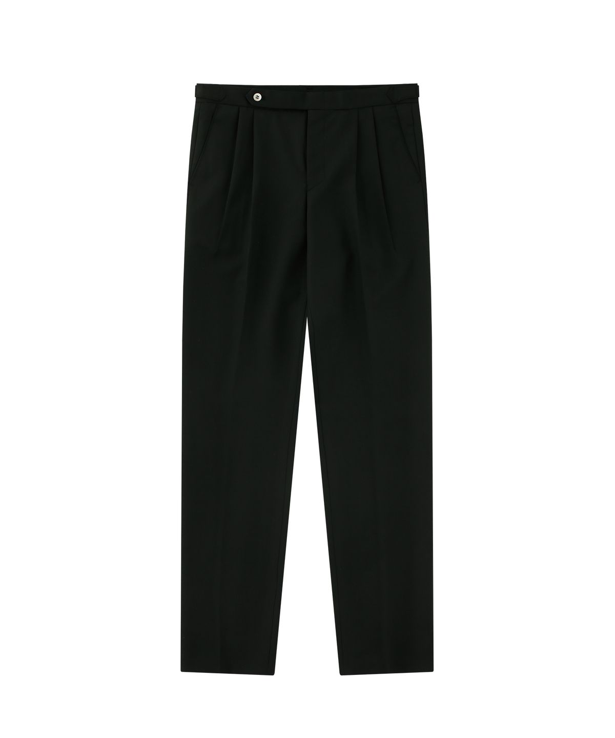 벨리프(BELLIEF) 23SS Wool soft two tuck adjust pants (BLACK)