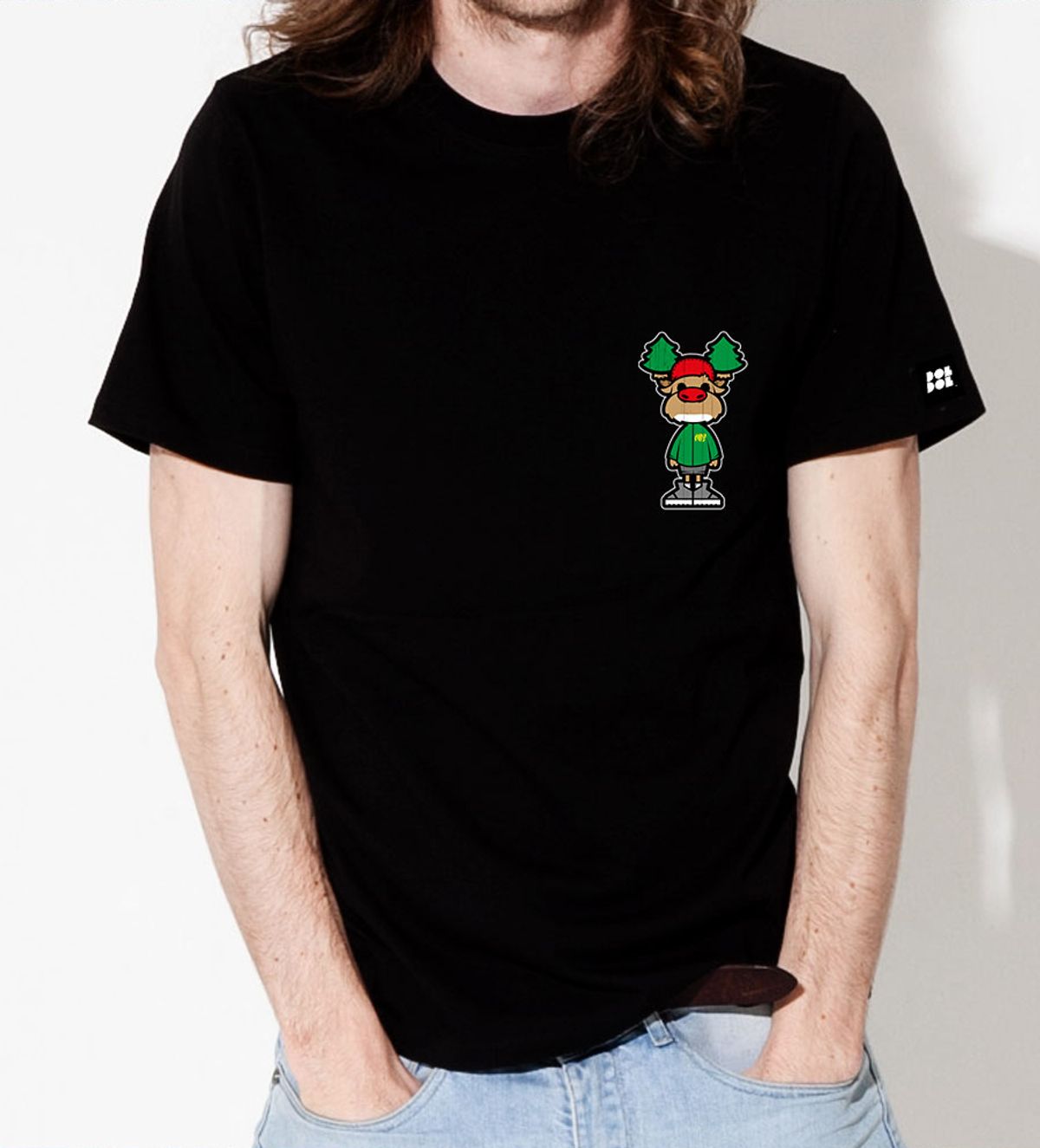 돌돌(DOLDOL) ALLY_T-shirts_06 자전거 캠핑 여행 사슴 엘리 캐릭터 그래픽 티셔츠