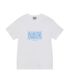 W CLASSIC LOGO TEE white / sky blue
