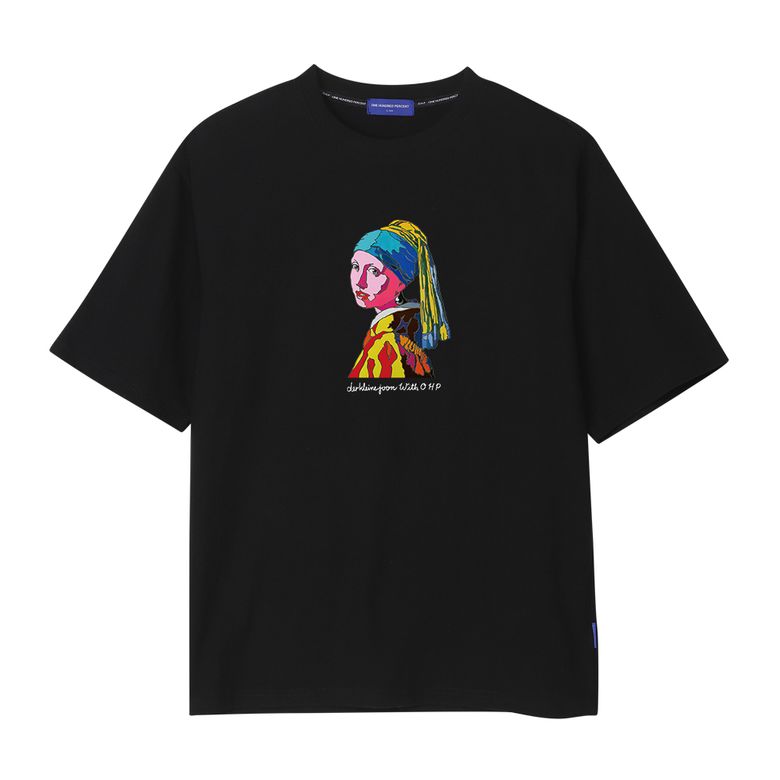 OHP X DK.JOON / 진주귀걸이를한소녀 no.2 세미오버 반팔티
