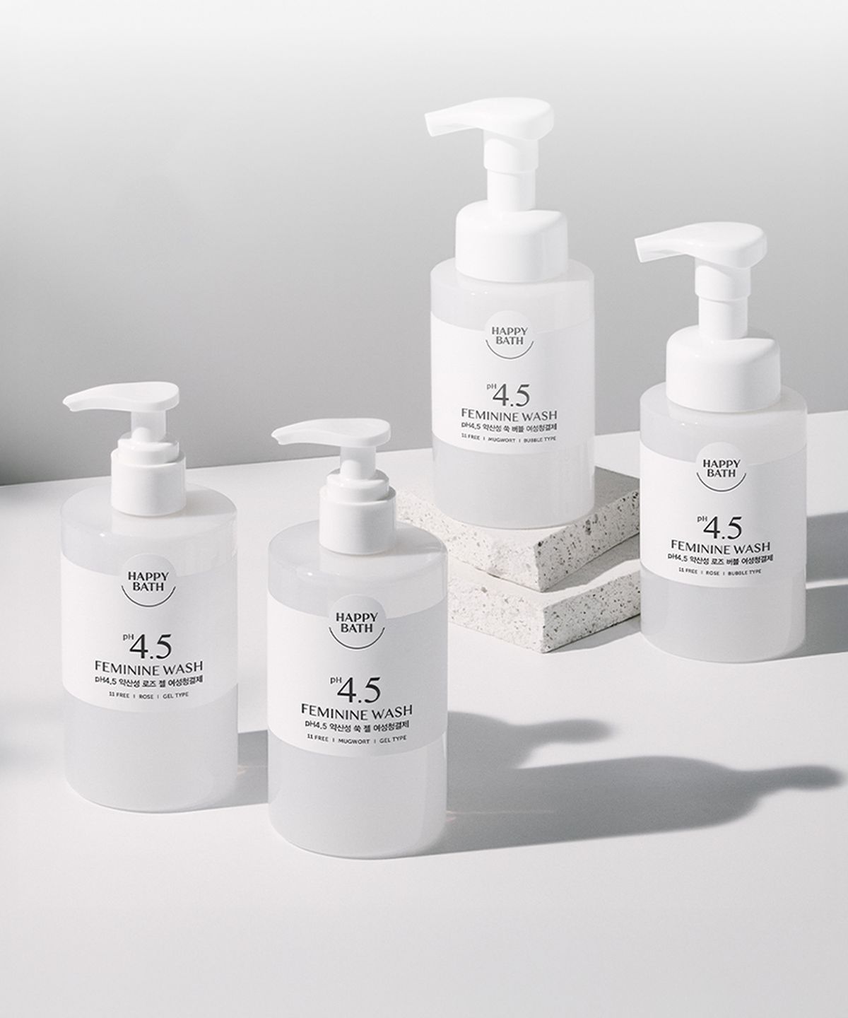 해피바스(HAPPYBATH) PH4.5 약산성 여성청결제 300ml 3입 모음 (옵션)