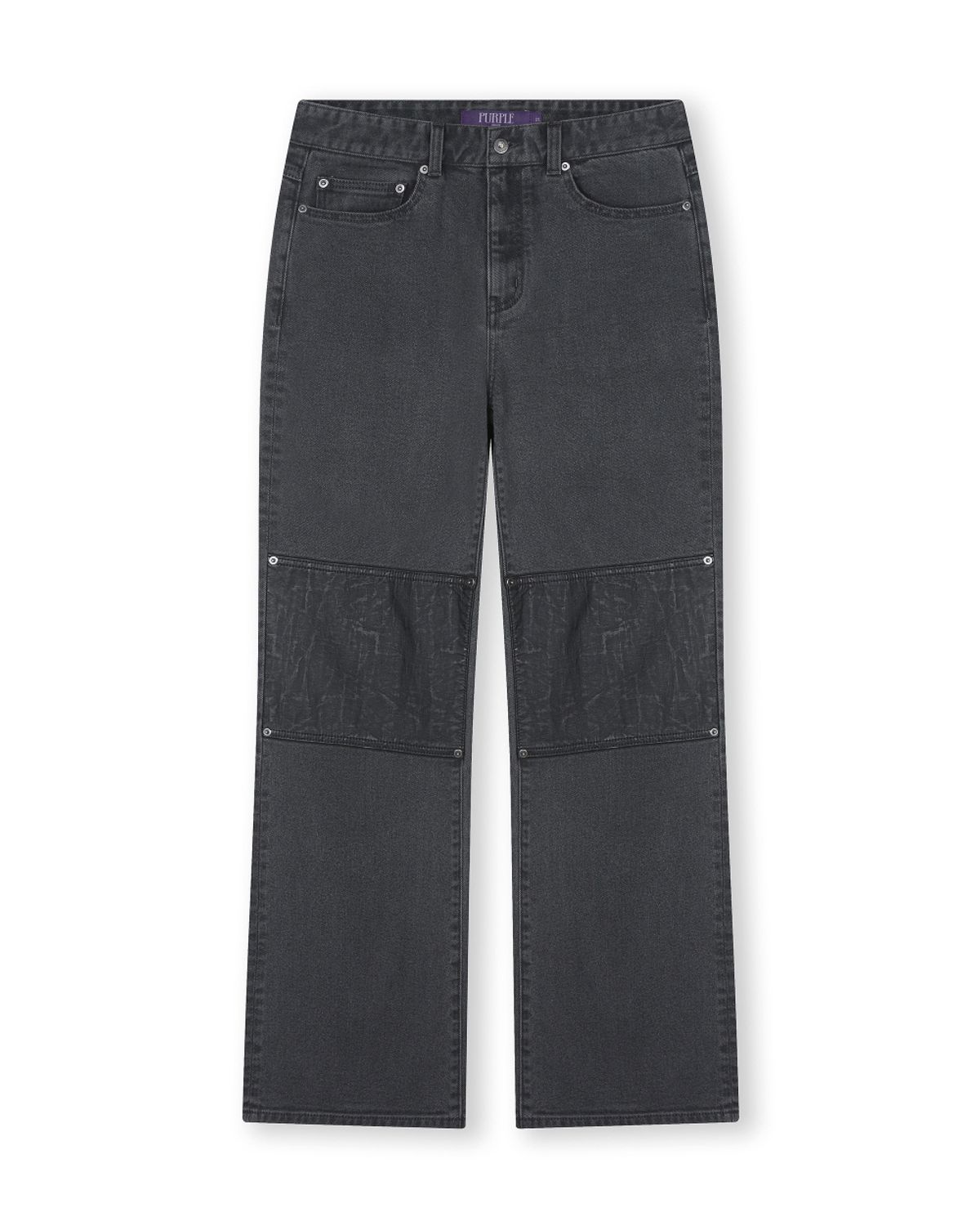 비슬로우(BESLOW) DOUBLE KNEE FLARE JEANS GREY