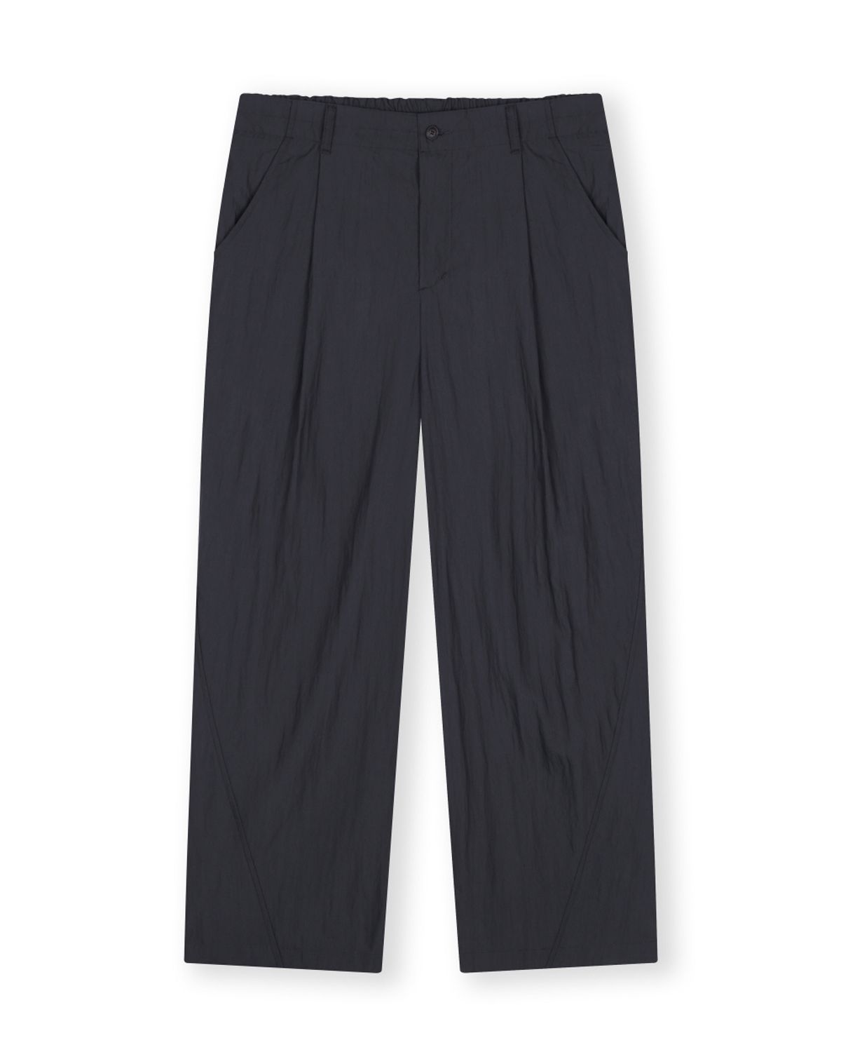 비슬로우(BESLOW) ONE TUCK TWIST SEAM BANDING PANTS CHARCOAL NAVY