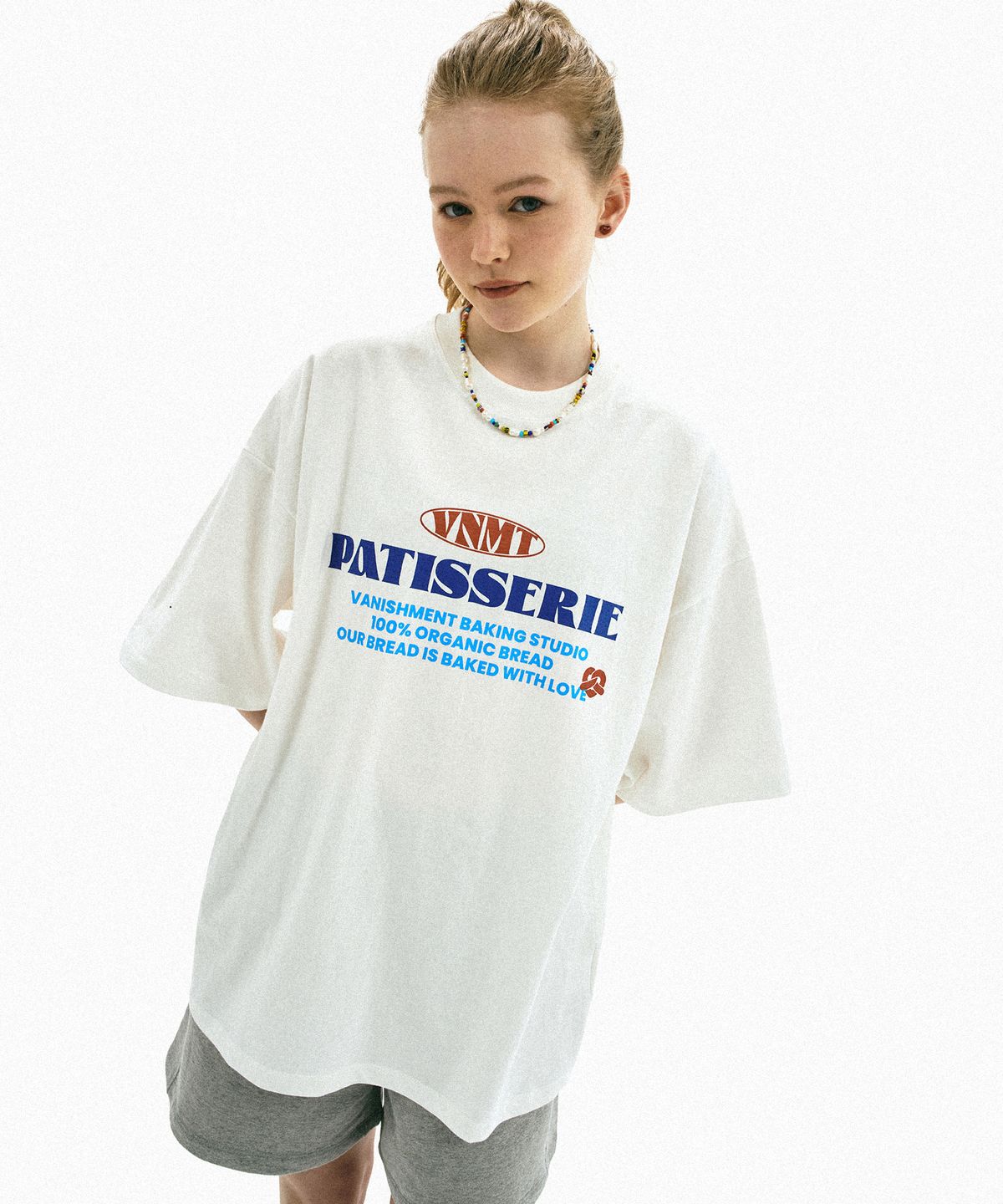 바니쉬먼트(VANISHMENT) Patisserie oversize t-shirt _ivory