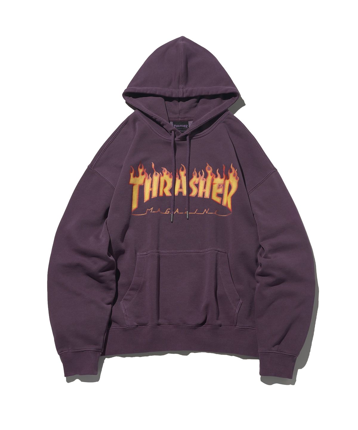 트레셔(THRASHER) 플레임 피그먼트 다잉 후디 퍼플